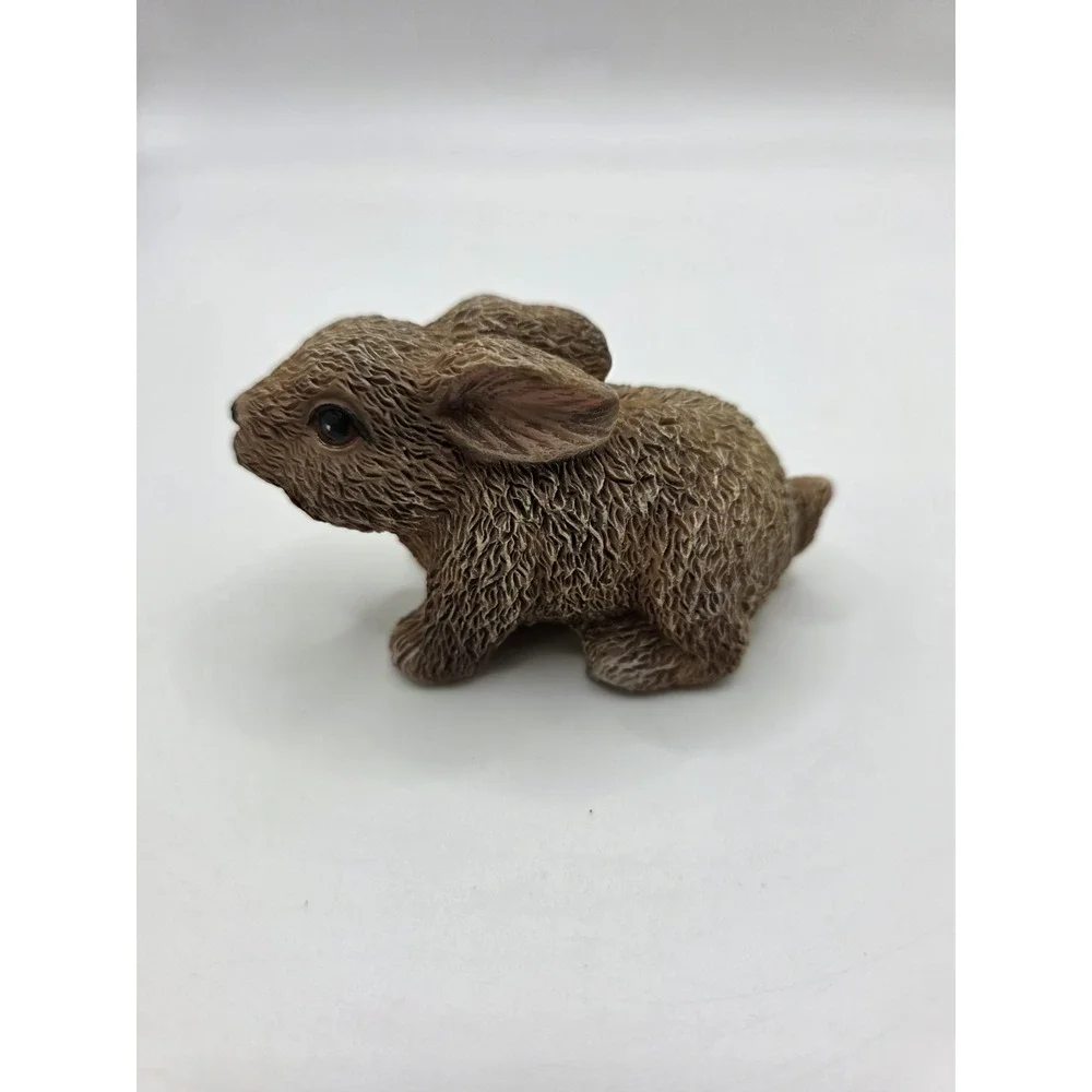 Vintage Tiny Resin Brown‎ Bunny Rabbit Figurine 2